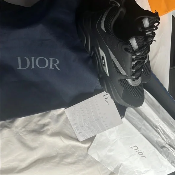 Dior Black High-Top Sneakers with Perforated Detailing - Picture 1 of 10